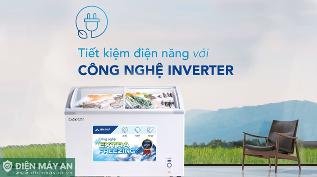 Tủ đông trưng bày Hòa Phát Inverter 451 lít HSF-AD8451.C1